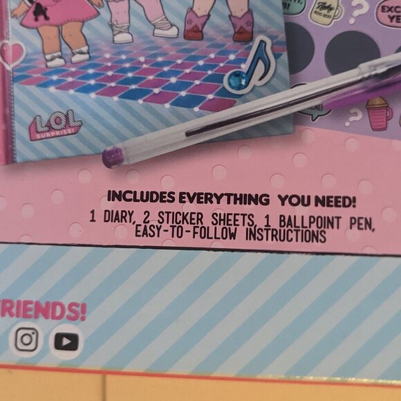 NWT LOL Surprise! Light Up Diary Pink L.O.L. Dolls Journaling Writing LED NIP - Picture 7 of 8